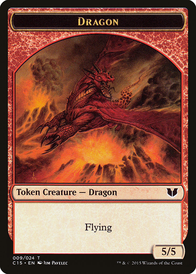 Dragon // Dragon Double-Sided Token [Commander 2015 Tokens] | Game Grid - Logan