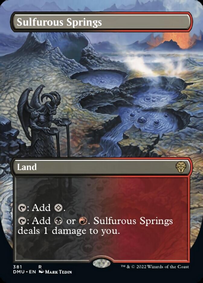 Sulfurous Springs (Borderless Alternate Art) [Dominaria United] | Game Grid - Logan