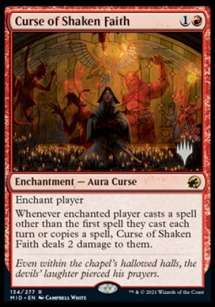 Curse of Shaken Faith (Promo Pack) [Innistrad: Midnight Hunt Promos] | Game Grid - Logan