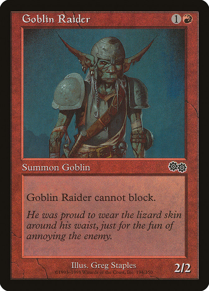 Goblin Raider [Urza's Saga] | Game Grid - Logan