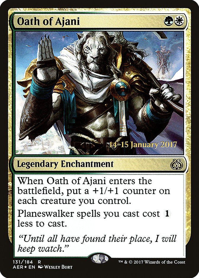 Oath of Ajani [Aether Revolt Prerelease Promos] | Game Grid - Logan