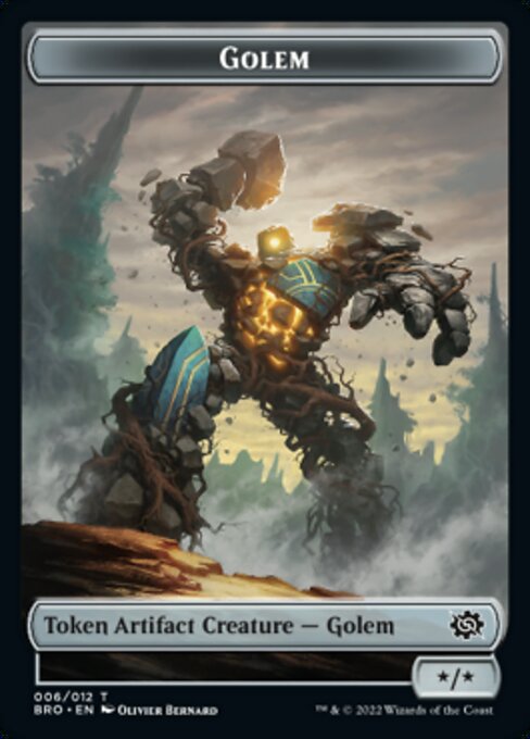 Powerstone // Golem Double-Sided Token [The Brothers' War Tokens] | Game Grid - Logan