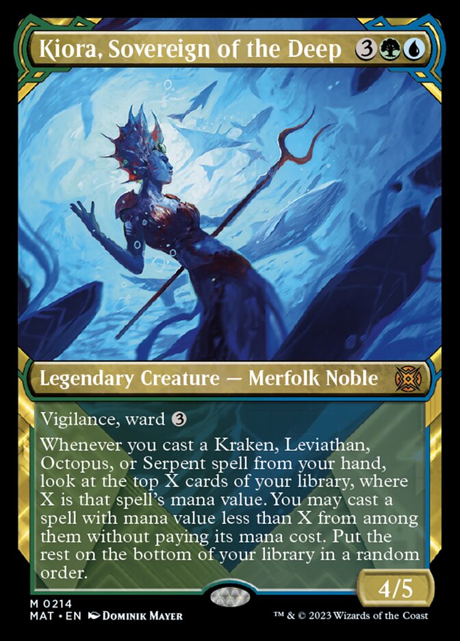 Kiora, Sovereign of the Deep (Showcase Halo Foil) [March of the Machine: The Aftermath] | Game Grid - Logan