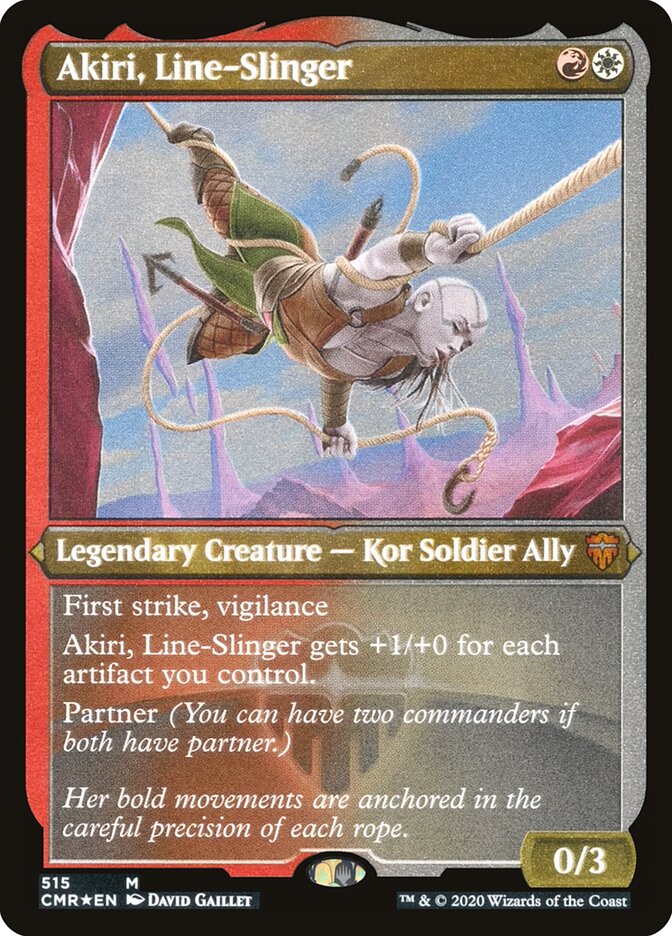 Akiri, Line-Slinger (Etched) [Commander Legends] | Game Grid - Logan