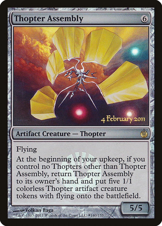 Thopter Assembly [Mirrodin Besieged Prerelease Promos] | Game Grid - Logan