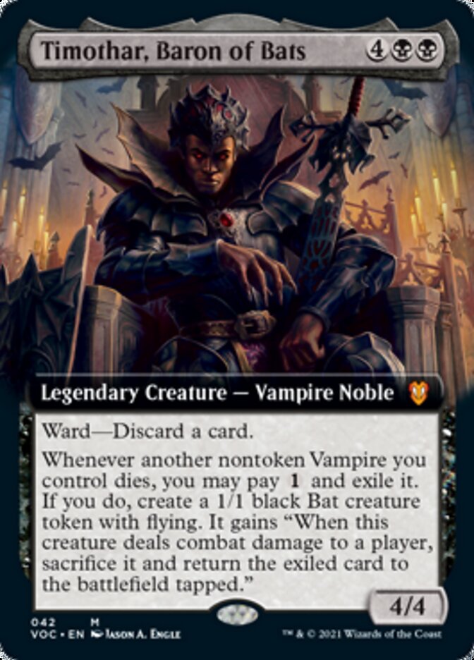 Timothar, Baron of Bats (Extended Art) [Innistrad: Crimson Vow Commander] | Game Grid - Logan