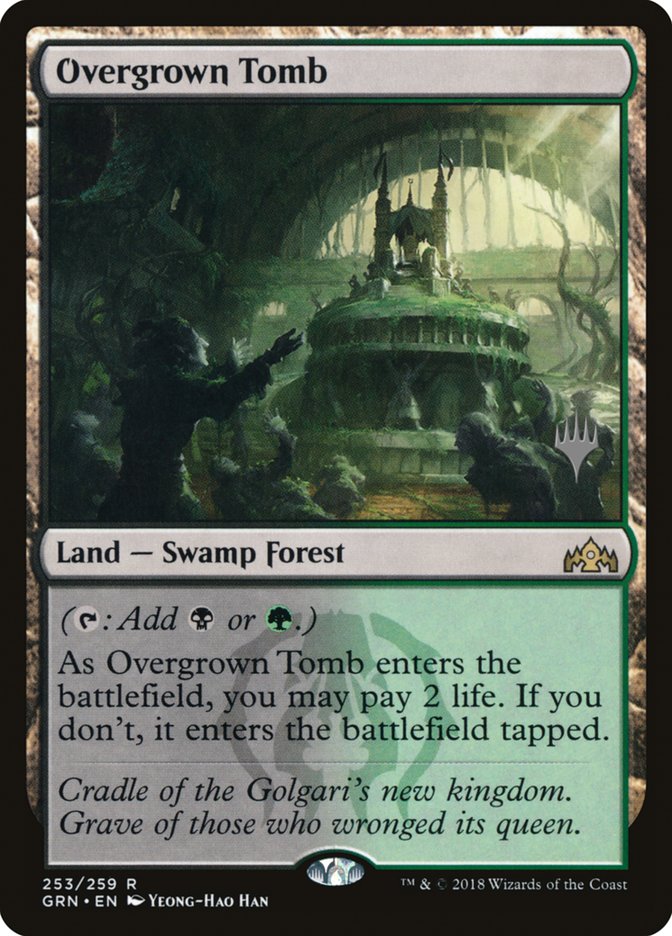 Overgrown Tomb (Promo Pack) [Guilds of Ravnica Promos] | Game Grid - Logan