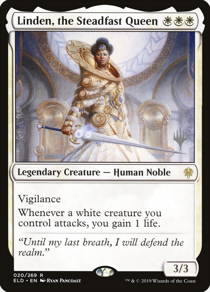 Linden, the Steadfast Queen (Promo Pack) [Throne of Eldraine Promos] | Game Grid - Logan