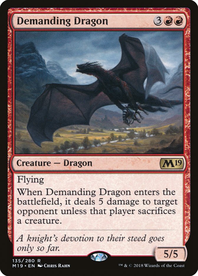 Demanding Dragon [Core Set 2019] | Game Grid - Logan