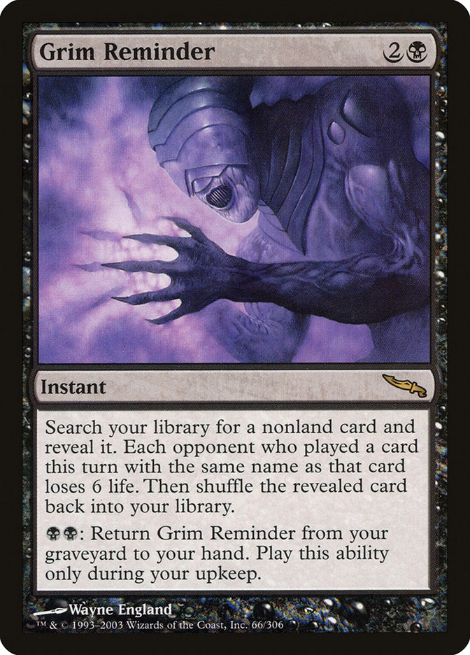 Grim Reminder [Mirrodin] | Game Grid - Logan