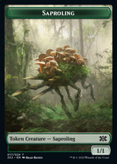 Saproling // Monk Double-Sided Token [Double Masters 2022 Tokens] | Game Grid - Logan