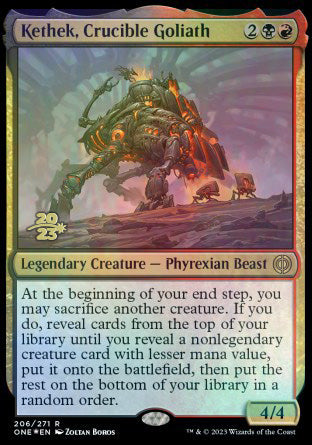 Kethek, Crucible Goliath [Phyrexia: All Will Be One Prerelease Promos] | Game Grid - Logan