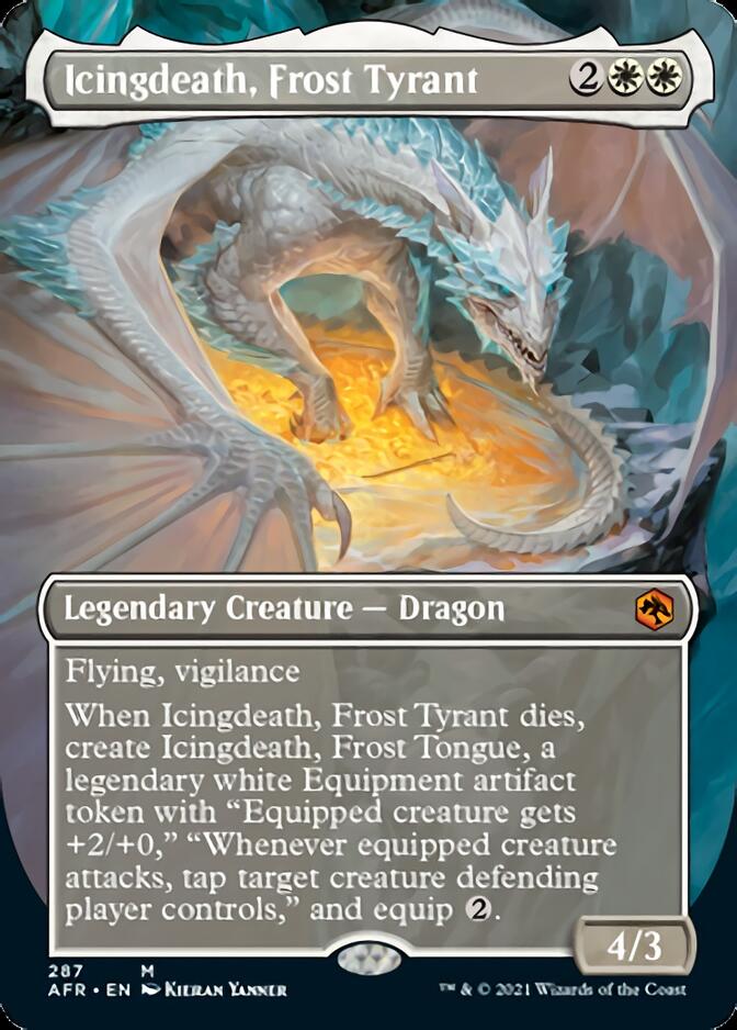 Icingdeath, Frost Tyrant (Borderless Alternate Art) [Dungeons & Dragons: Adventures in the Forgotten Realms] | Game Grid - Logan