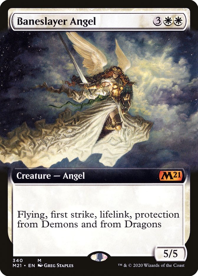 Baneslayer Angel (Extended Art) [Core Set 2021] | Game Grid - Logan