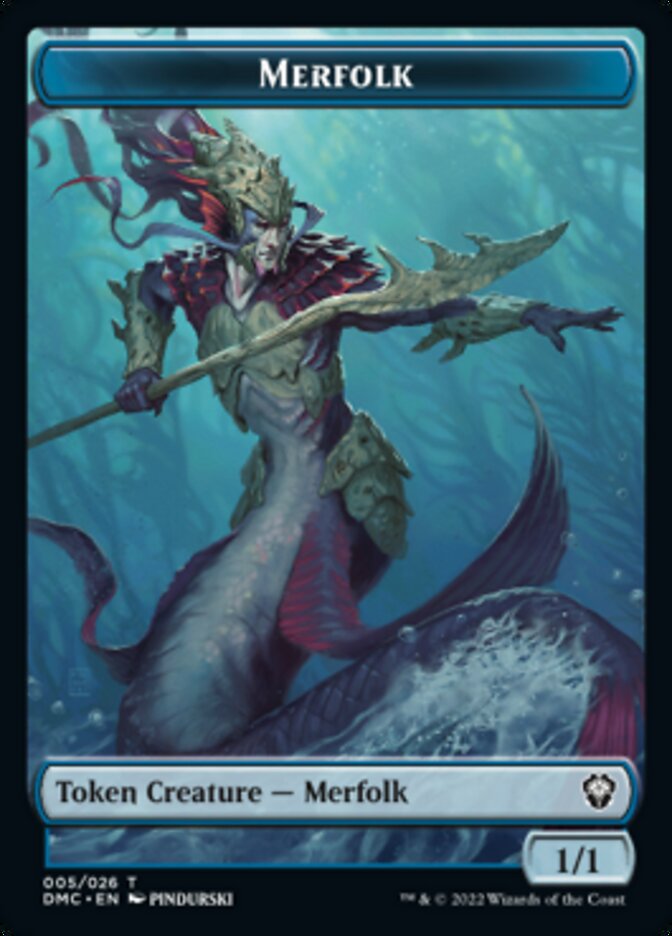 Saproling // Merfolk Double-Sided Token [Dominaria United Tokens] | Game Grid - Logan