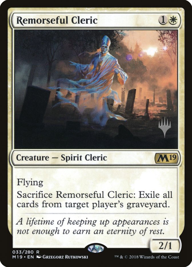 Remorseful Cleric (Promo Pack) [Core Set 2019 Promos] | Game Grid - Logan