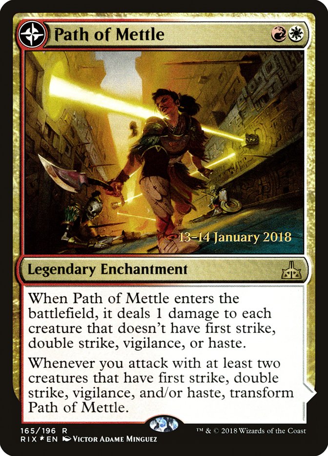 Path of Mettle // Metzali, Tower of Triumph [Rivals of Ixalan Prerelease Promos] | Game Grid - Logan