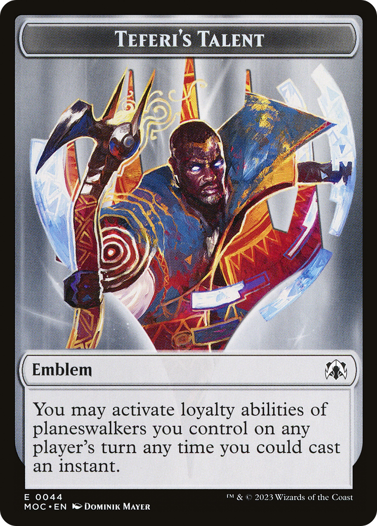 Elemental (02) // Teferi's Talent Emblem Double-Sided Token [March of the Machine Commander Tokens] | Game Grid - Logan