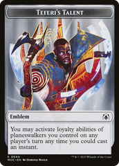 First Mate Ragavan // Teferi's Talent Emblem Double-Sided Token [March of the Machine Commander Tokens] | Game Grid - Logan
