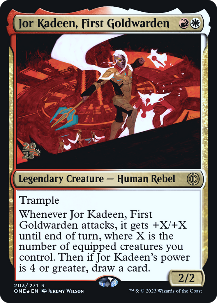 Jor Kadeen, First Goldwarden [Phyrexia: All Will Be One Prerelease Promos] | Game Grid - Logan