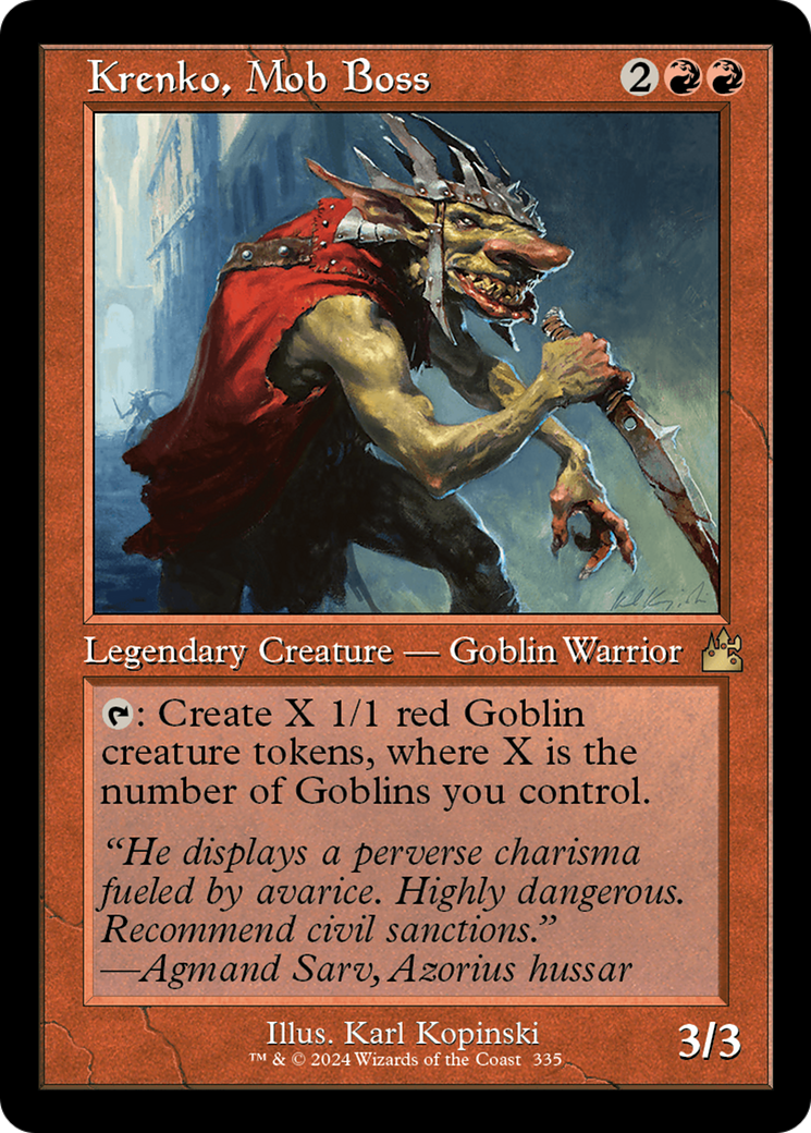 Krenko, Mob Boss (Retro) [Ravnica Remastered] | Game Grid - Logan