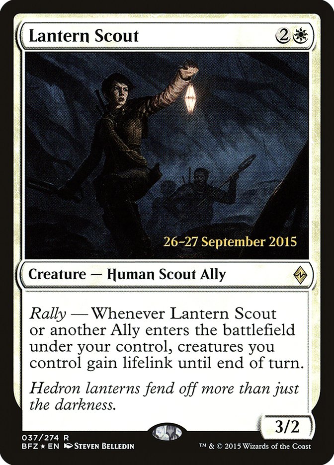 Lantern Scout [Battle for Zendikar Prerelease Promos] | Game Grid - Logan