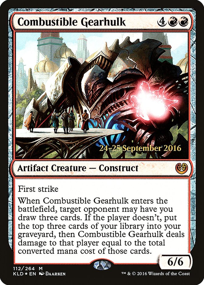 Combustible Gearhulk [Kaladesh Prerelease Promos] | Game Grid - Logan