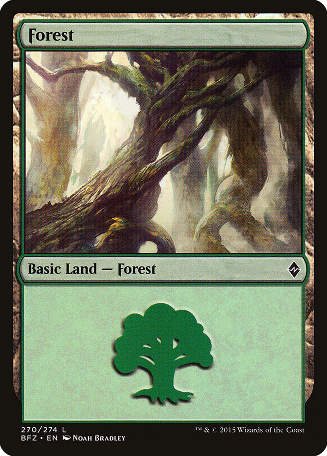 Forest (270a) [Battle for Zendikar] | Game Grid - Logan