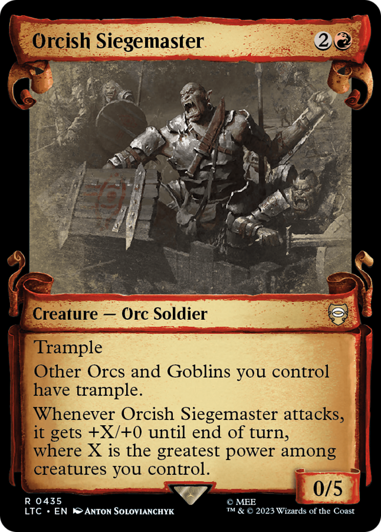 Orcish Siegemaster [The Lord of the Rings: Tales of Middle-Earth Commander Showcase Scrolls] | Game Grid - Logan