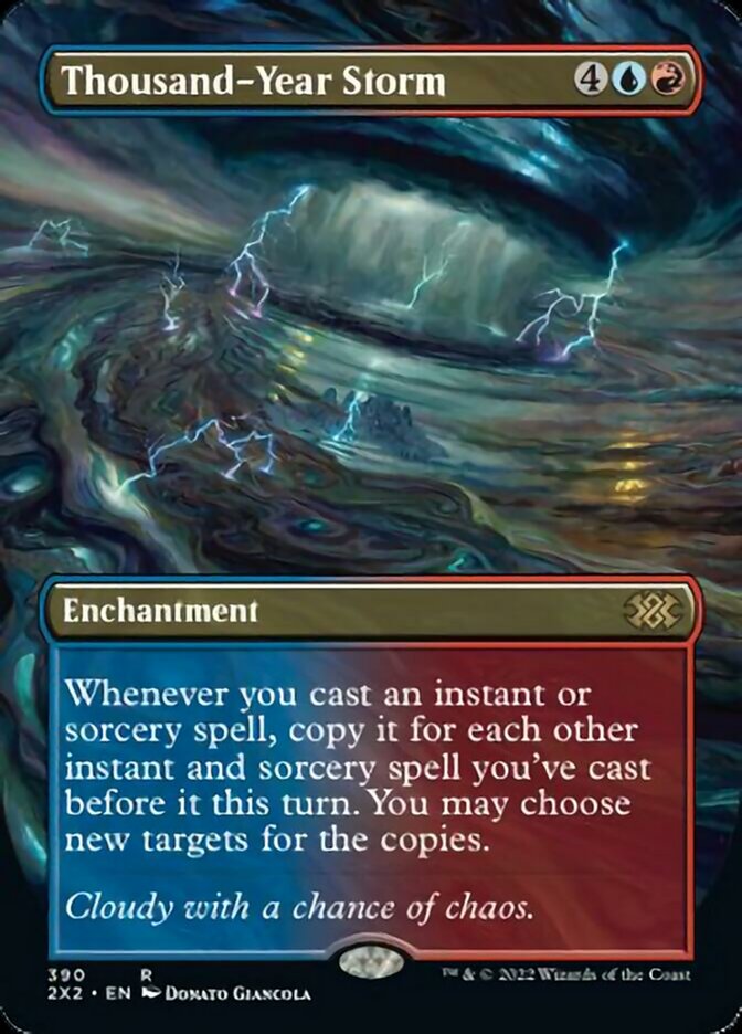 Thousand-Year Storm (Borderless Alternate Art) [Double Masters 2022] | Game Grid - Logan