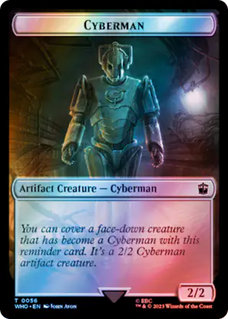 Fish // Cyberman Double-Sided Token (Surge Foil) [Doctor Who Tokens] | Game Grid - Logan