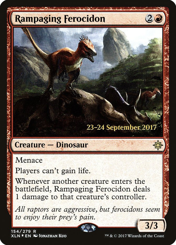 Rampaging Ferocidon [Ixalan Prerelease Promos] | Game Grid - Logan