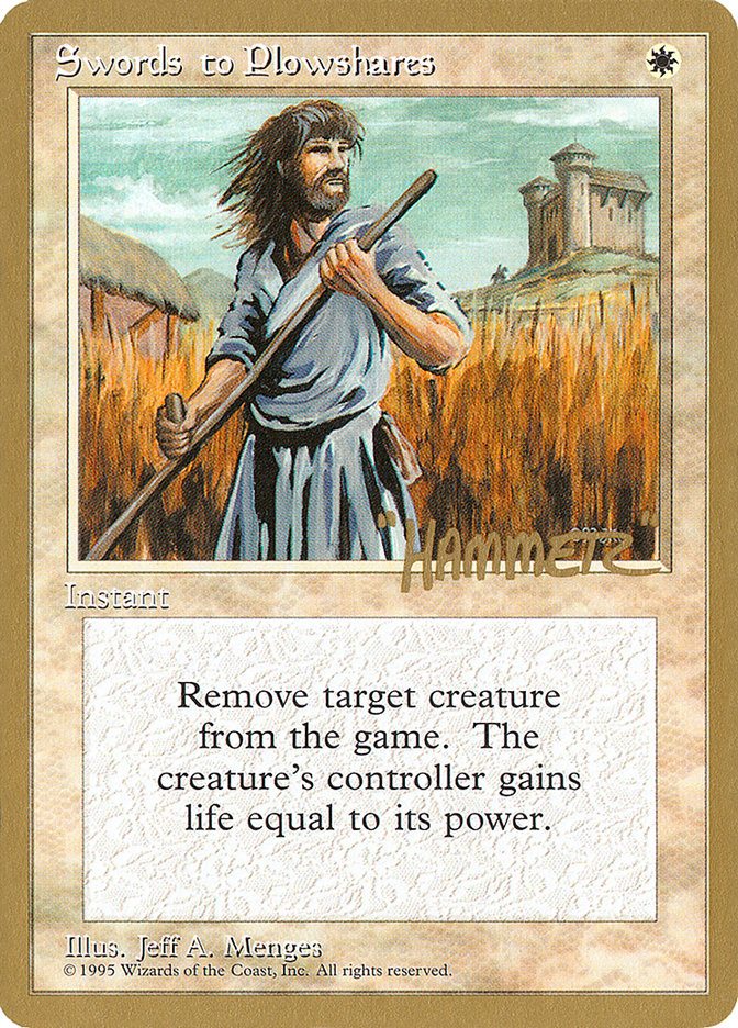 Swords to Plowshares (Shawn "Hammer" Regnier) [Pro Tour Collector Set] | Game Grid - Logan