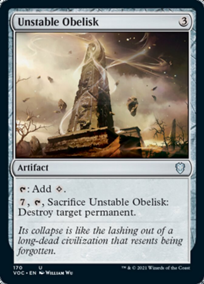 Unstable Obelisk [Innistrad: Crimson Vow Commander] | Game Grid - Logan