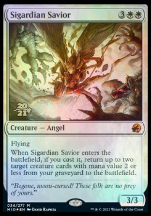 Sigardian Savior [Innistrad: Midnight Hunt Prerelease Promos] | Game Grid - Logan