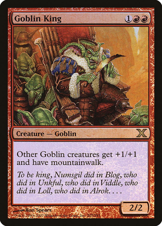 Goblin King (Premium Foil) [Tenth Edition] | Game Grid - Logan