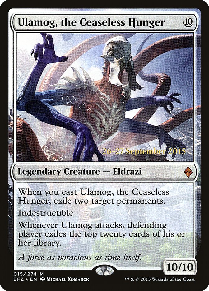 Ulamog, the Ceaseless Hunger [Battle for Zendikar Prerelease Promos] | Game Grid - Logan