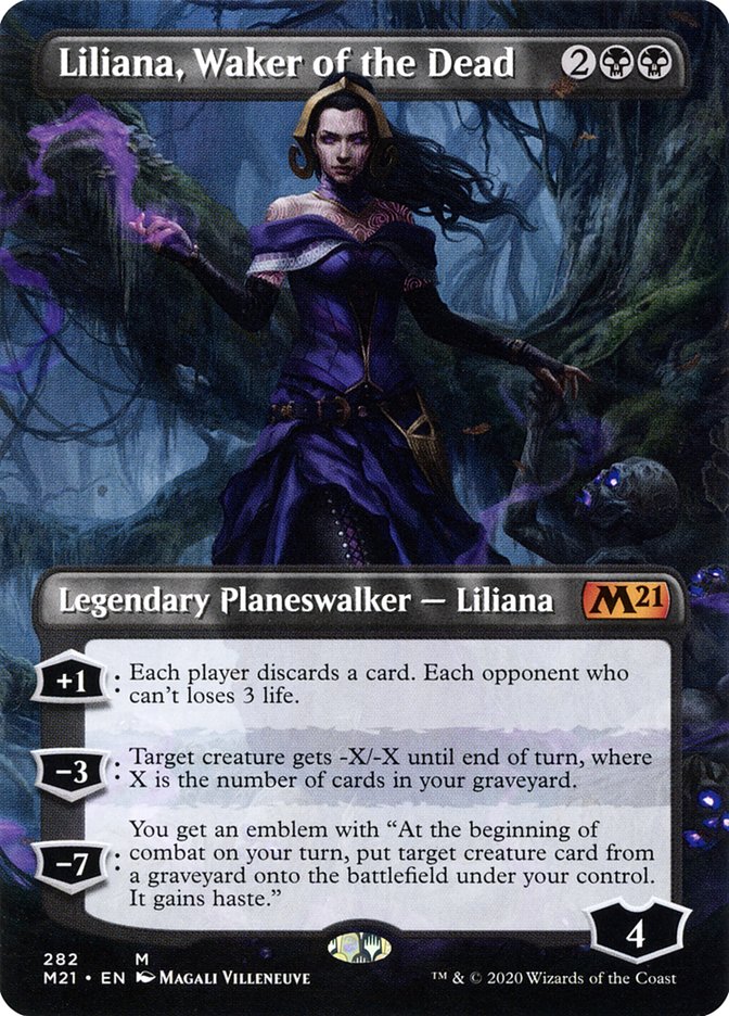 Liliana, Waker of the Dead (Borderless) [Core Set 2021] | Game Grid - Logan