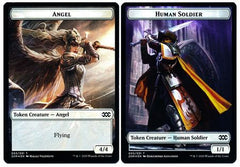 Angel // Human Soldier Double-Sided Token [Double Masters Tokens] | Game Grid - Logan