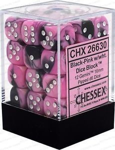 Chessex D6 Brick - Ghostly Glow (36 Count) | Game Grid - Logan