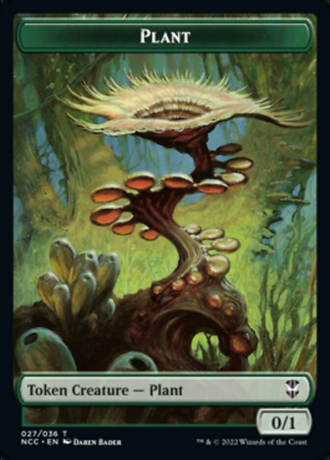 Plant // Treasure (015) Double-Sided Token [Streets of New Capenna Commander Tokens] | Game Grid - Logan