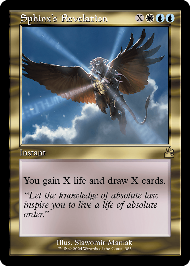 Sphinx's Revelation (Retro Frame) [Ravnica Remastered] | Game Grid - Logan