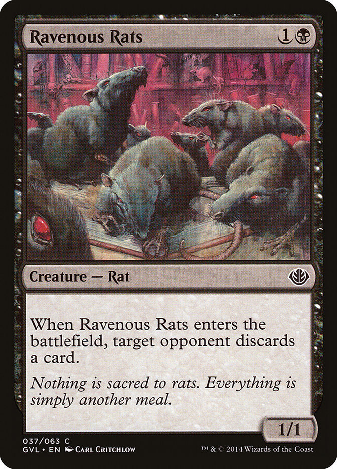 Ravenous Rats (Garruk vs. Liliana) [Duel Decks Anthology] | Game Grid - Logan