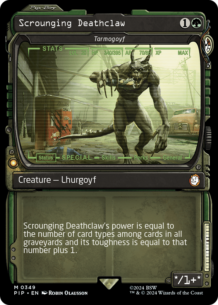 Scrounging Deathclaw - Tarmogoyf (Showcase) [Fallout] | Game Grid - Logan
