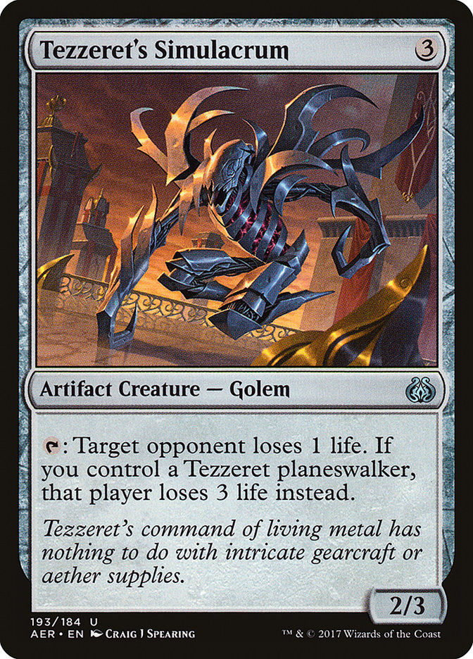 Tezzeret's Simulacrum [Aether Revolt] | Game Grid - Logan