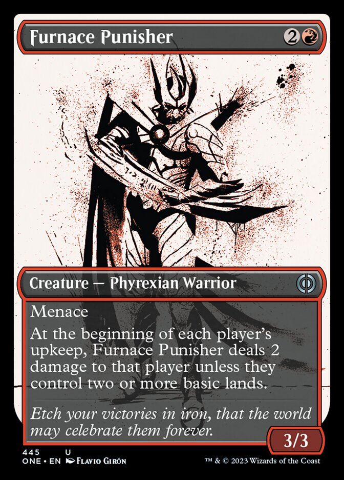 Furnace Punisher (Showcase Ichor Step-and-Compleat Foil) [Phyrexia: All Will Be One] | Game Grid - Logan