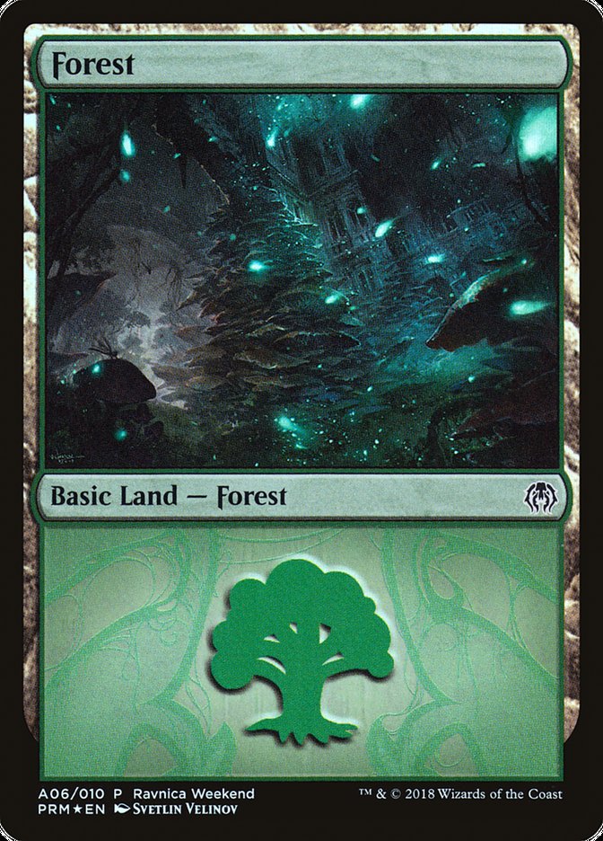 Forest (A06) [Ravnica Allegiance Ravnica Weekend] | Game Grid - Logan