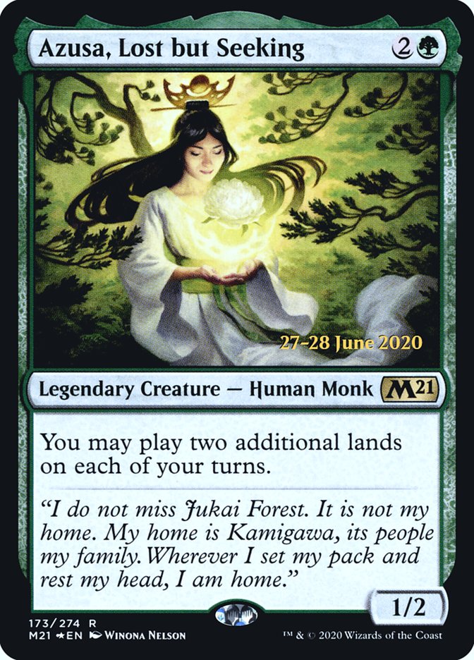 Azusa, Lost but Seeking [Core Set 2021 Prerelease Promos] | Game Grid - Logan