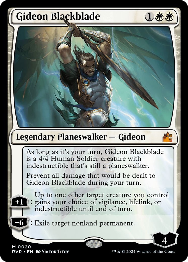 Gideon Blackblade [Ravnica Remastered] | Game Grid - Logan