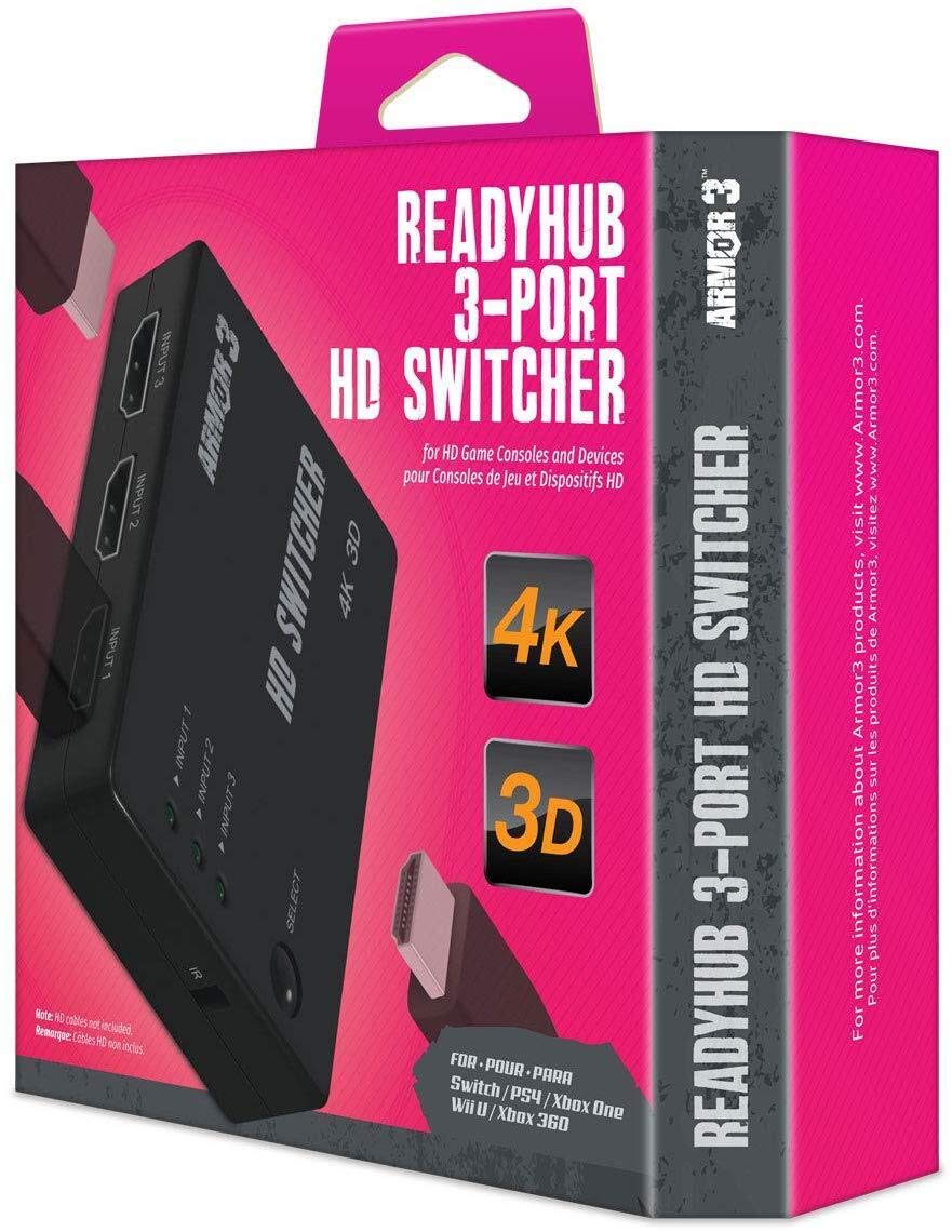 Armor3 "ReadyHub" 3-Port HD Switcher | Game Grid - Logan